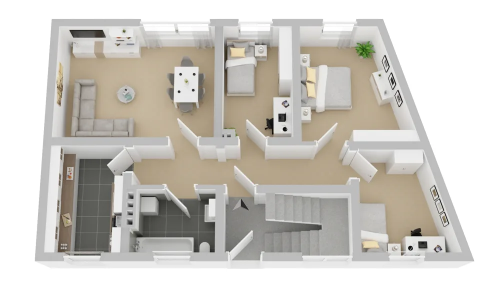 Grundriss EG - Wohnung 1