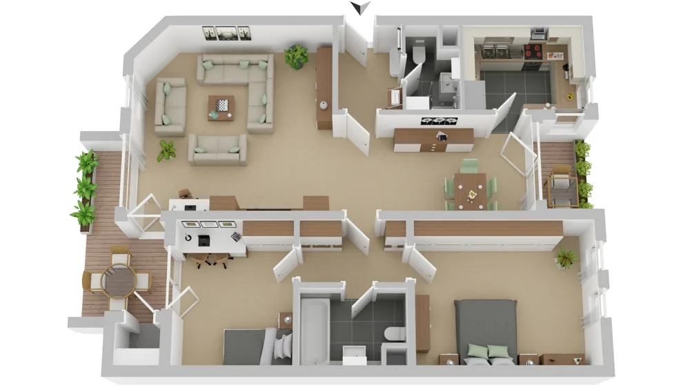 Grundriss Erdgeschosswohnung
